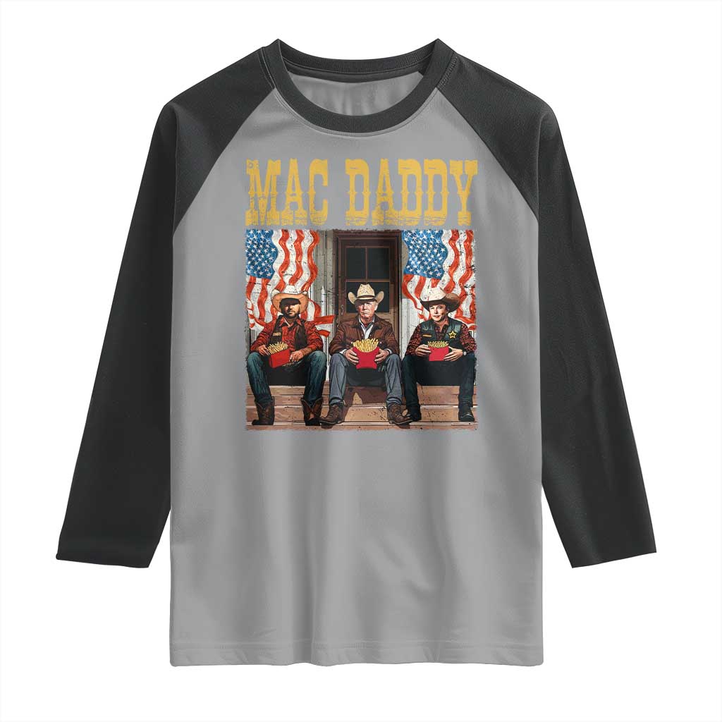Mac Daddy Raglan Shirt Trump Vance Elon 2025 American Flag TS02 Sport Gray Black Print Your Wear