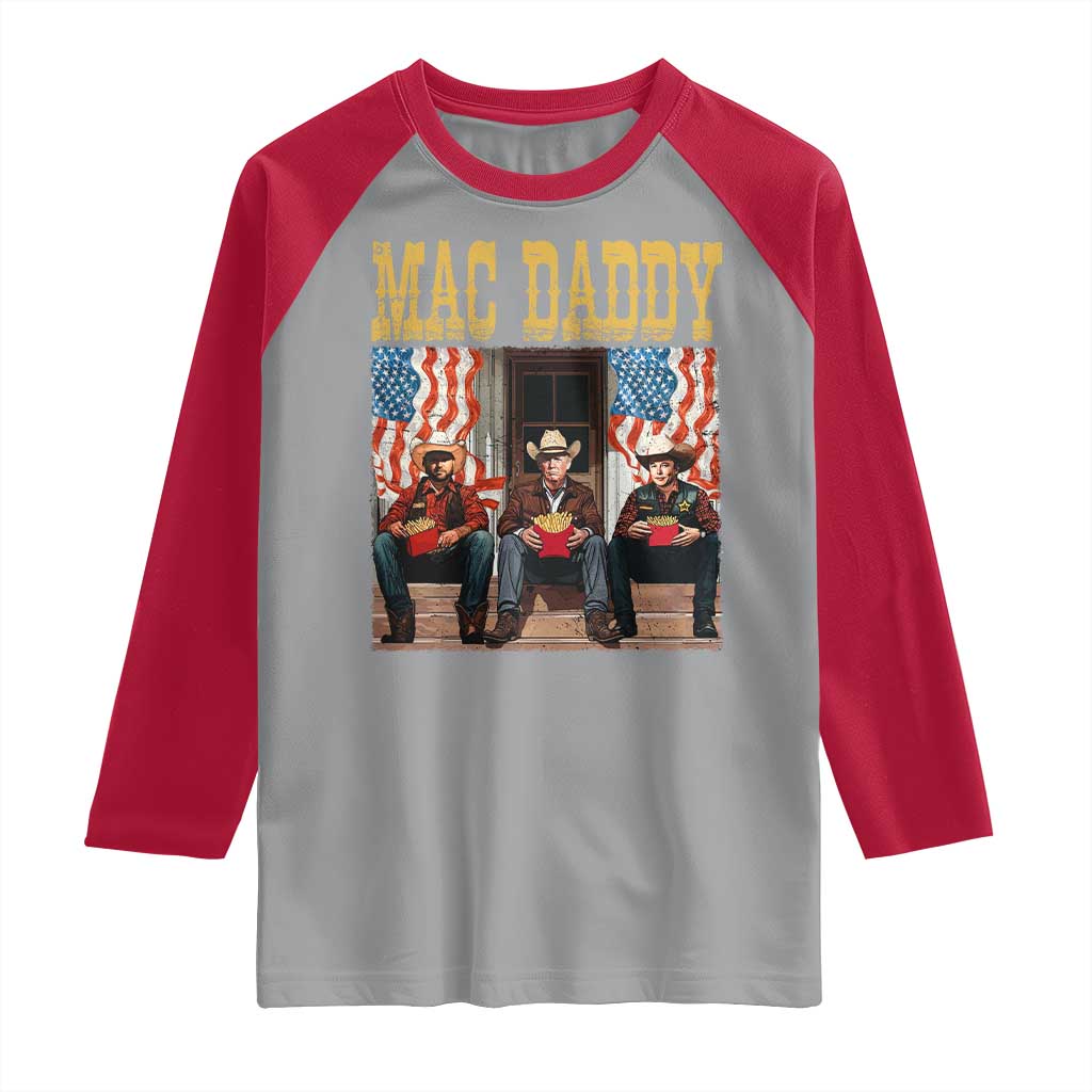 Mac Daddy Raglan Shirt Trump Vance Elon 2025 American Flag TS02 Sport Gray Red Print Your Wear
