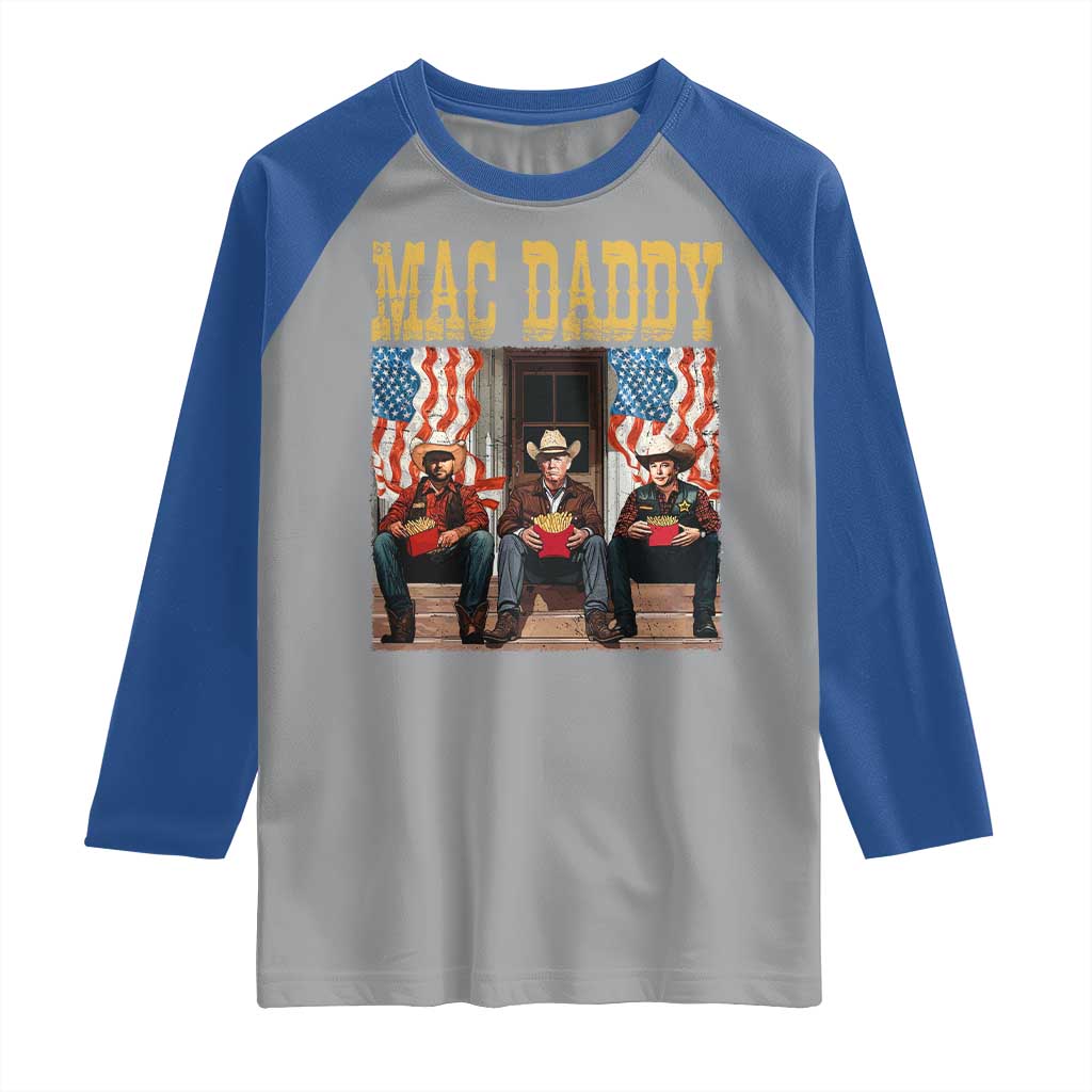 Mac Daddy Raglan Shirt Trump Vance Elon 2025 American Flag TS02 Sport Gray Royal Print Your Wear