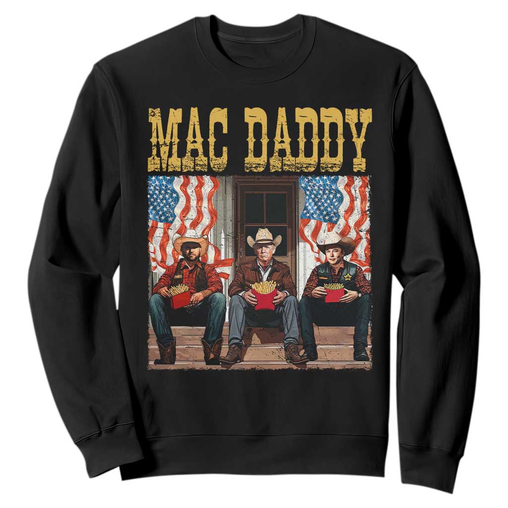 Mac Daddy Sweatshirt Trump Vance Elon 2025 American Flag TS02 Black Print Your Wear