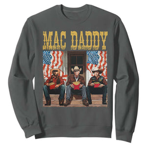 Mac Daddy Sweatshirt Trump Vance Elon 2025 American Flag TS02 Dark Heather Print Your Wear