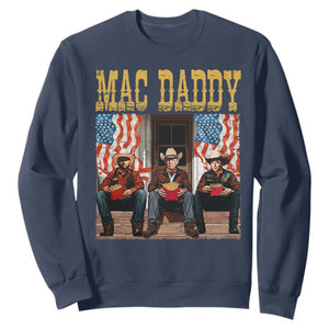 Mac Daddy Sweatshirt Trump Vance Elon 2025 American Flag TS02 Navy Print Your Wear