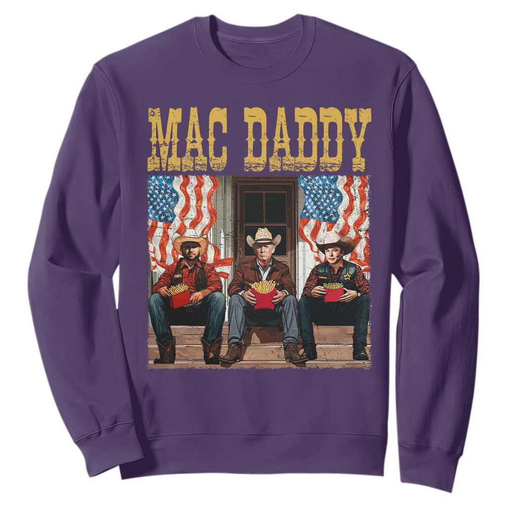 Mac Daddy Sweatshirt Trump Vance Elon 2025 American Flag TS02 Purple Print Your Wear