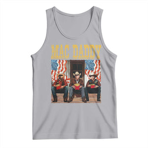 Mac Daddy Tank Top Trump Vance Elon 2025 American Flag TS02 Athletic Heather Print Your Wear