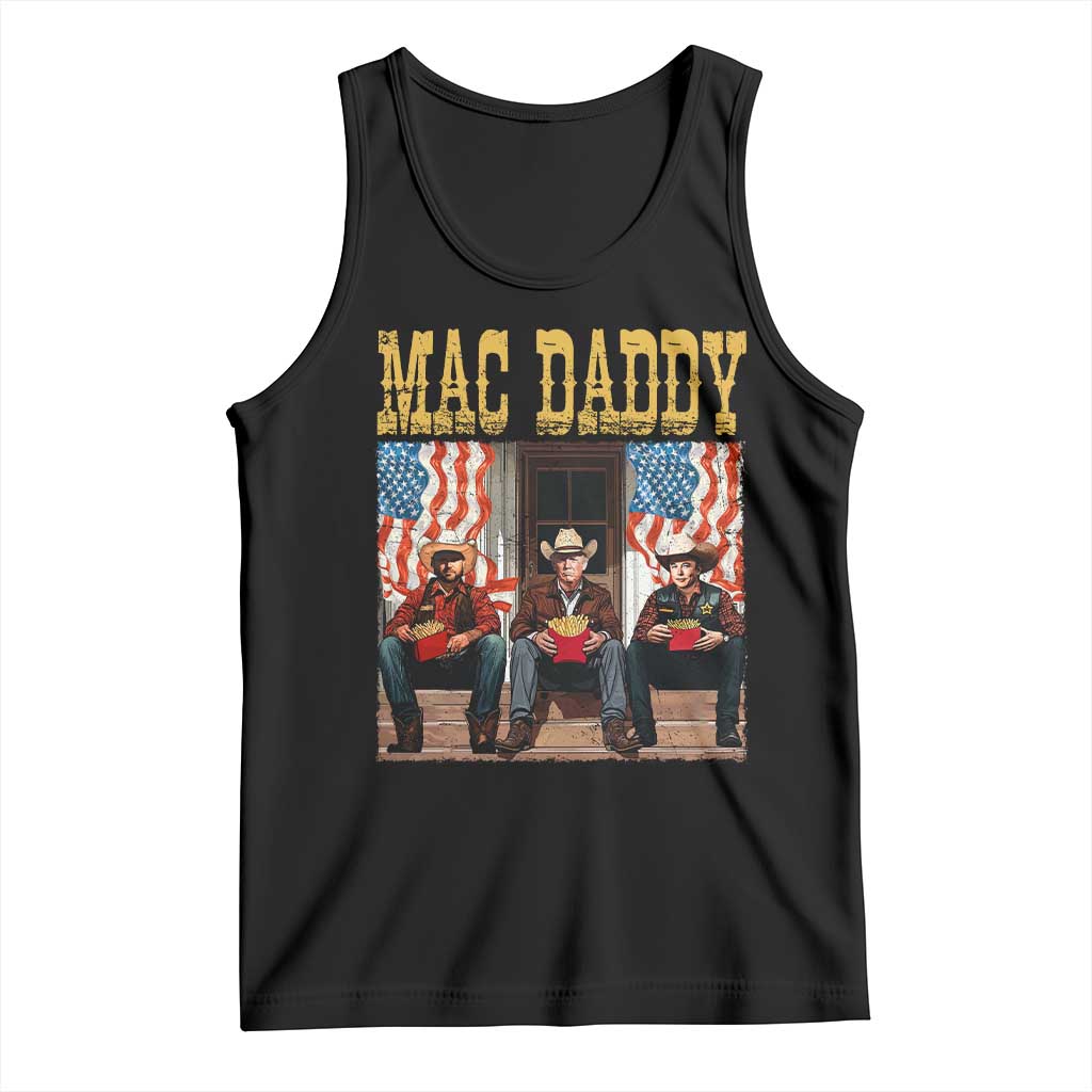 Mac Daddy Tank Top Trump Vance Elon 2025 American Flag TS02 Black Print Your Wear