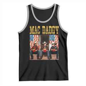 Mac Daddy Tank Top Trump Vance Elon 2025 American Flag TS02 Black Athletic Heather Print Your Wear
