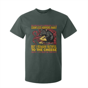 Funny Japanese Rat Lover T Shirt For Kid I Remain Faithful To The Cheese Retro Vintage Japan TS02 Dark Forest Green Print Your Wear