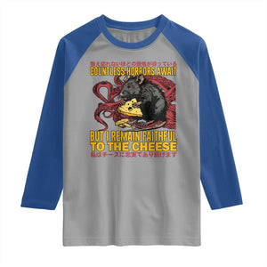 Funny Japanese Rat Lover Raglan Shirt I Remain Faithful To The Cheese Retro Vintage Japan TS02 Sport Gray Royal Print Your Wear