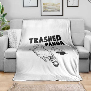 Funny Trashed Panda Throw Blanket Drunk Raccoon Meme Hot Mess TS02 Print Your Wear