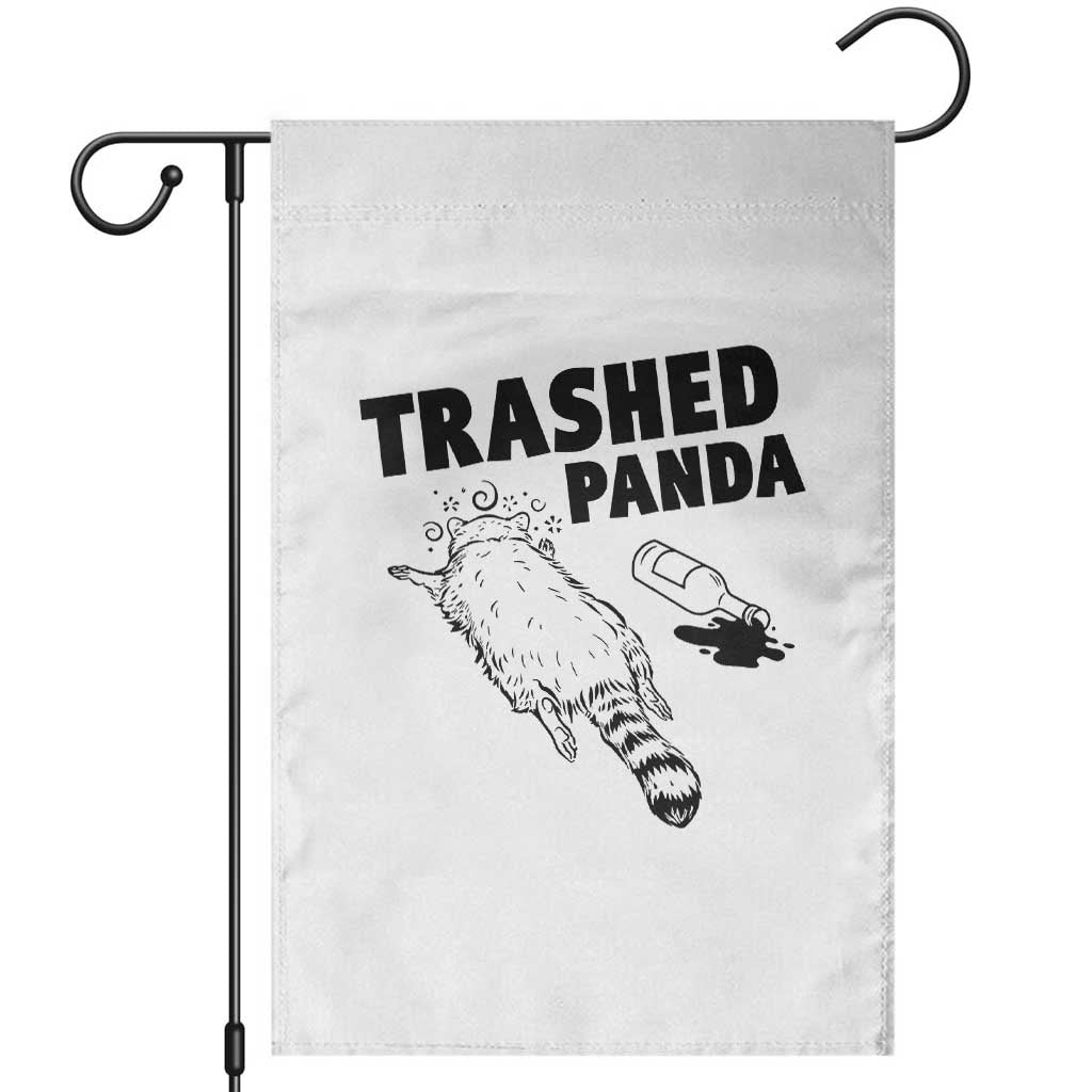 Funny Trashed Panda Garden Flag Drunk Raccoon Meme Hot Mess TS02 White Print Your Wear