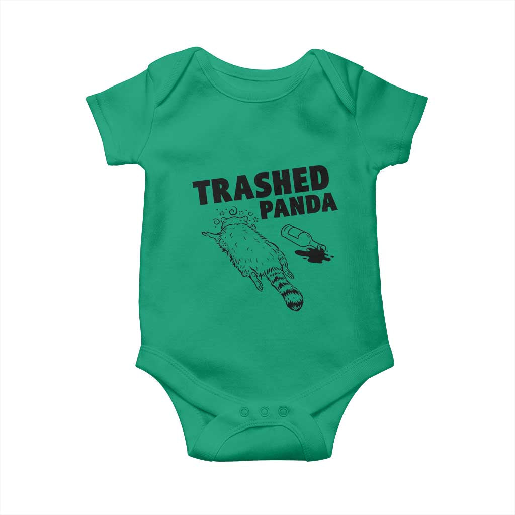 Funny Trashed Panda Baby Onesie Drunk Raccoon Meme Hot Mess TS02 Irish Green Print Your Wear