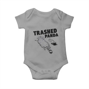 Funny Trashed Panda Baby Onesie Drunk Raccoon Meme Hot Mess TS02 Sport Gray Print Your Wear