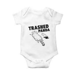 Funny Trashed Panda Baby Onesie Drunk Raccoon Meme Hot Mess TS02 White Print Your Wear