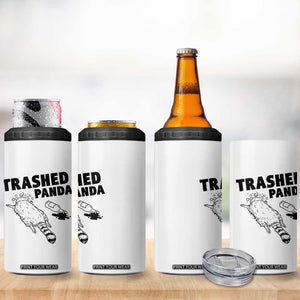 Funny Trashed Panda 4 in 1 Can Cooler Tumbler Drunk Raccoon Meme Hot Mess TS02 Print Your Wear