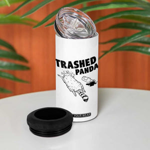 Funny Trashed Panda 4 in 1 Can Cooler Tumbler Drunk Raccoon Meme Hot Mess TS02 Print Your Wear
