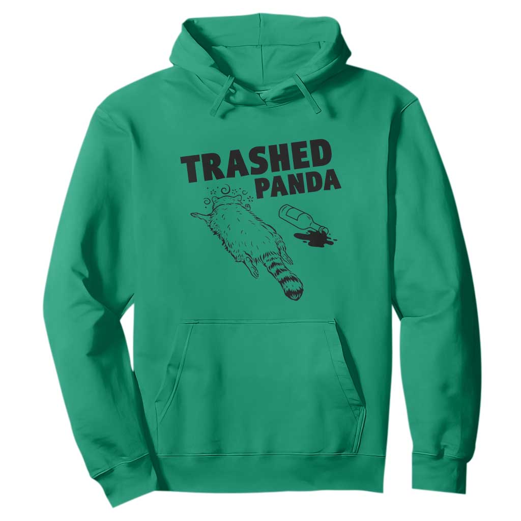 Funny Trashed Panda Hoodie Drunk Raccoon Meme Hot Mess TS02 Irish Green Print Your Wear
