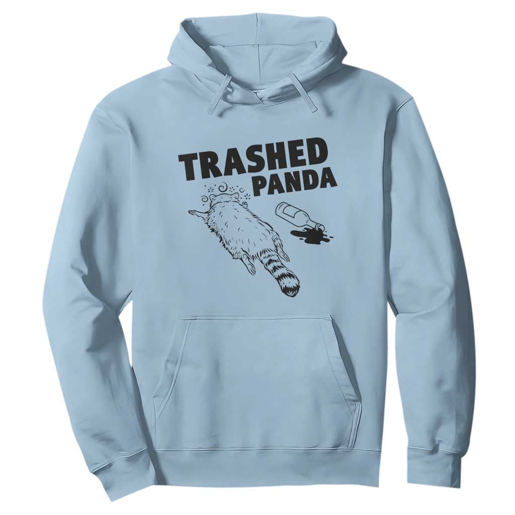 Funny Trashed Panda Hoodie Drunk Raccoon Meme Hot Mess TS02 Light Blue Print Your Wear