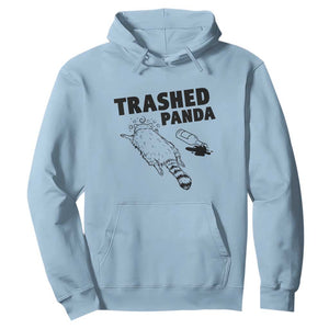 Funny Trashed Panda Hoodie Drunk Raccoon Meme Hot Mess TS02 Light Blue Print Your Wear