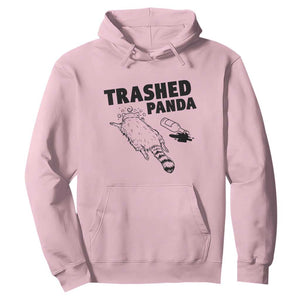 Funny Trashed Panda Hoodie Drunk Raccoon Meme Hot Mess TS02 Light Pink Print Your Wear