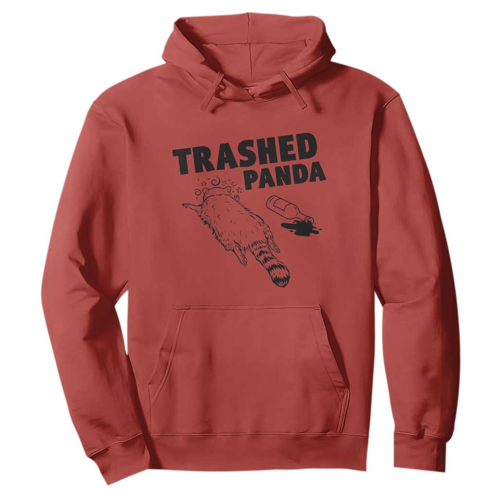 Funny Trashed Panda Hoodie Drunk Raccoon Meme Hot Mess TS02 Red Print Your Wear