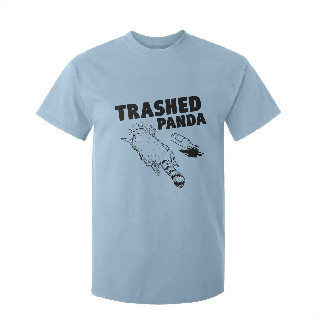 Funny Trashed Panda T Shirt For Kid Drunk Raccoon Meme Hot Mess TS02 Light Blue Print Your Wear