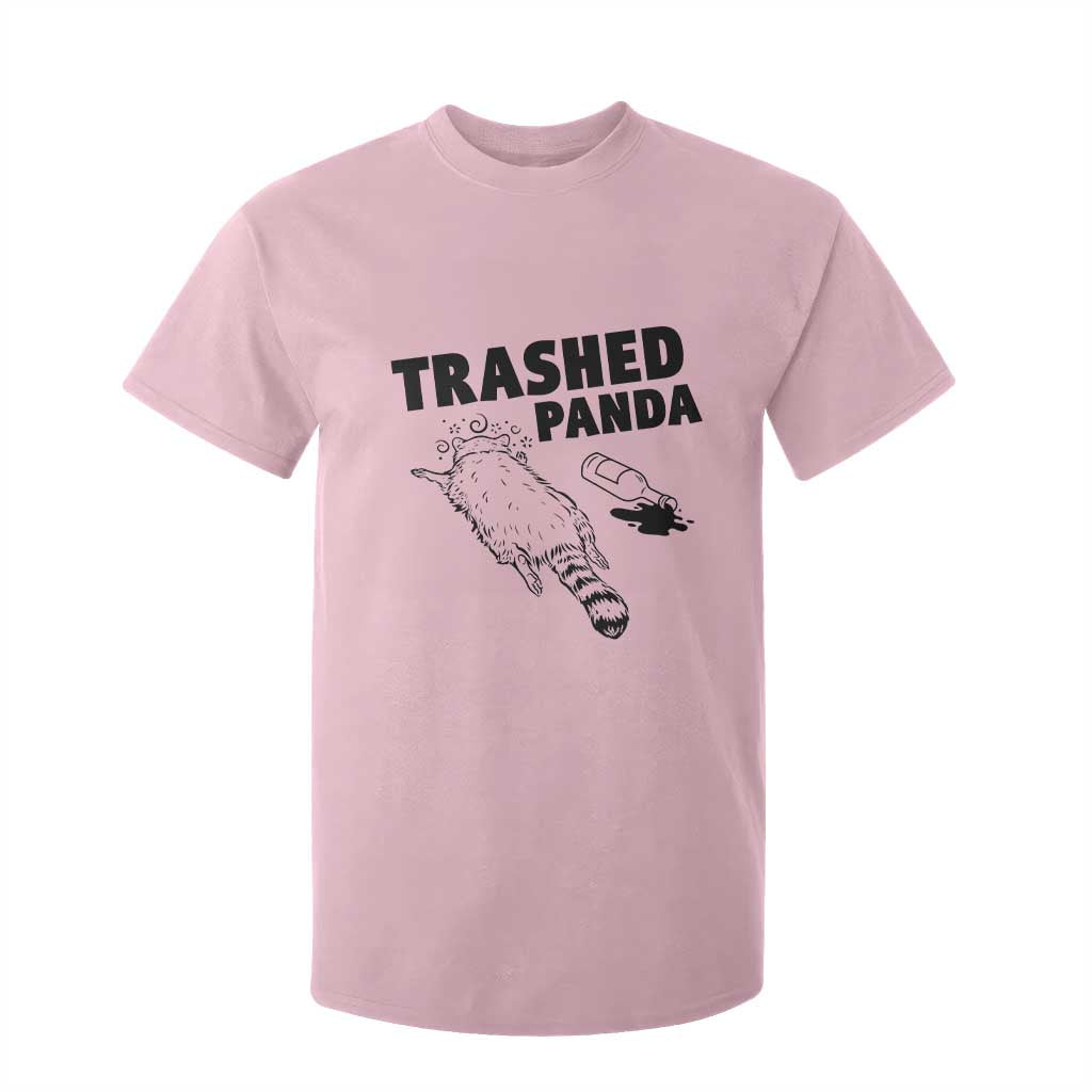 Funny Trashed Panda T Shirt For Kid Drunk Raccoon Meme Hot Mess TS02 Light Pink Print Your Wear