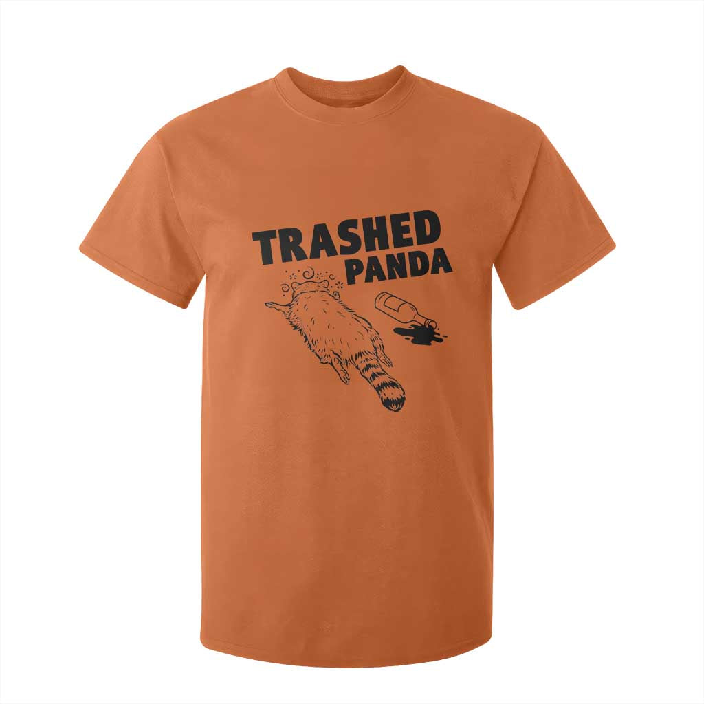 Funny Trashed Panda T Shirt For Kid Drunk Raccoon Meme Hot Mess TS02 Orange Print Your Wear