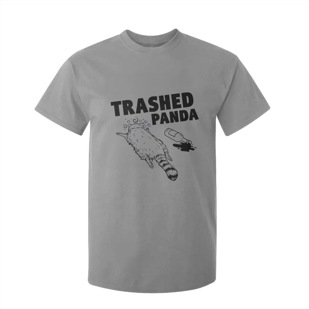Funny Trashed Panda T Shirt For Kid Drunk Raccoon Meme Hot Mess TS02 Sport Gray Print Your Wear