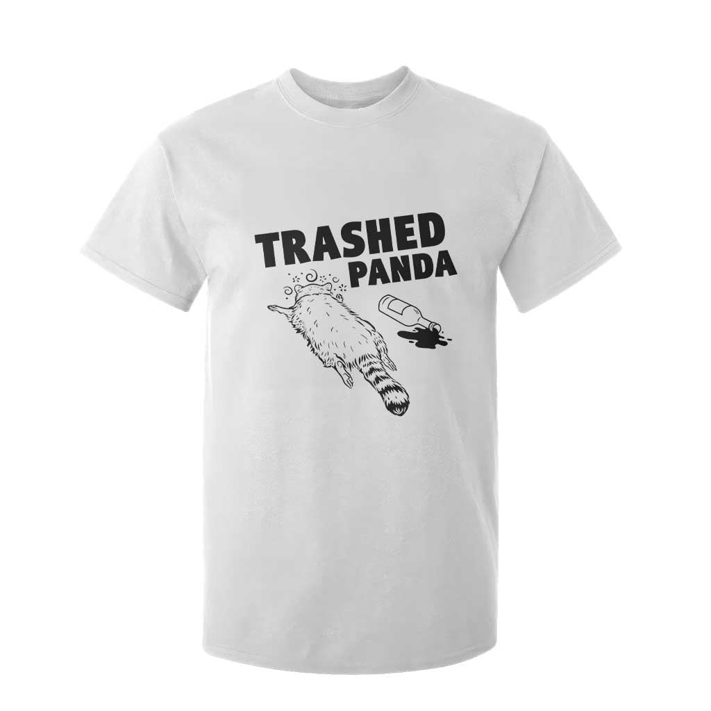 Funny Trashed Panda T Shirt For Kid Drunk Raccoon Meme Hot Mess TS02 White Print Your Wear