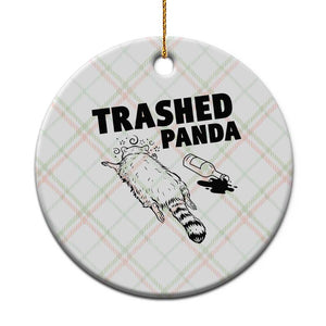 Funny Trashed Panda Ceramic Ornament Drunk Raccoon Meme Hot Mess TS02 1pc Christmas Plaid Print Your Wear