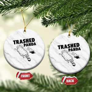 Funny Trashed Panda Ceramic Ornament Drunk Raccoon Meme Hot Mess TS02 1pc White Marble Print Your Wear