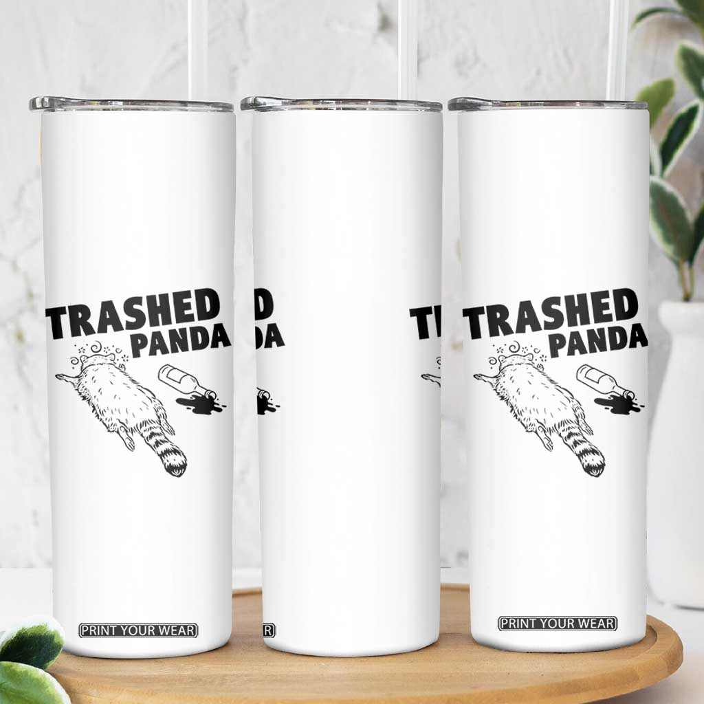 Funny Trashed Panda Skinny Tumbler Drunk Raccoon Meme Hot Mess TS02 Print Your Wear