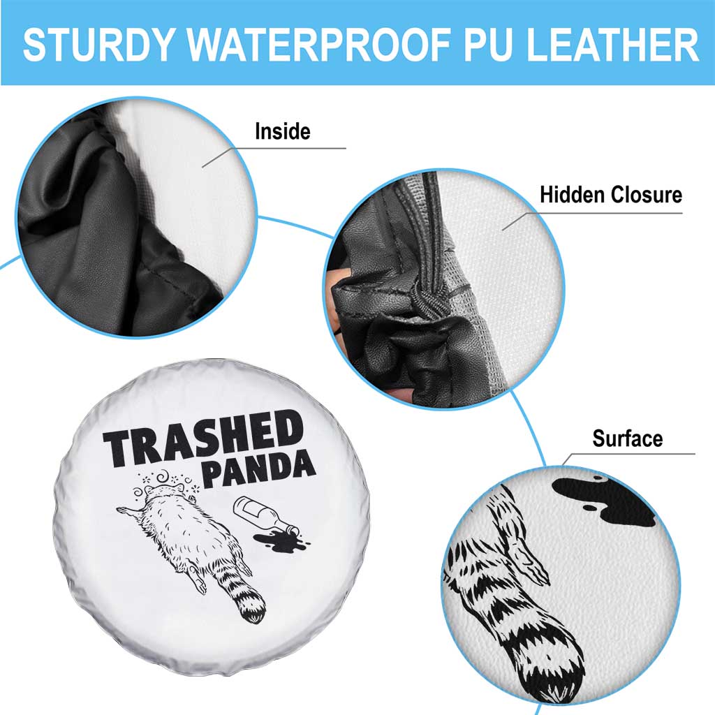 Funny Trashed Panda Spare Tire Cover Drunk Raccoon Meme Hot Mess TS02 Print Your Wear