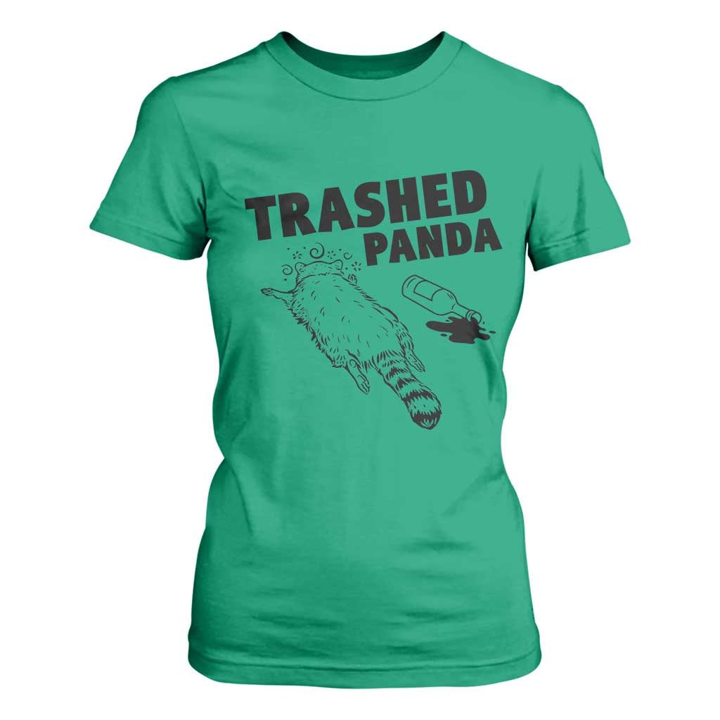 Funny Trashed Panda T Shirt For Women Drunk Raccoon Meme Hot Mess TS02 Irish Green Print Your Wear