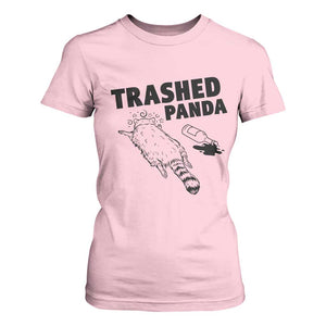 Funny Trashed Panda T Shirt For Women Drunk Raccoon Meme Hot Mess TS02 Light Pink Print Your Wear