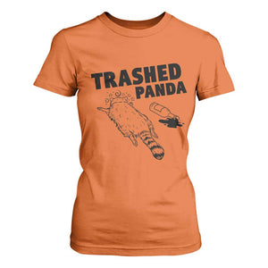 Funny Trashed Panda T Shirt For Women Drunk Raccoon Meme Hot Mess TS02 Orange Print Your Wear