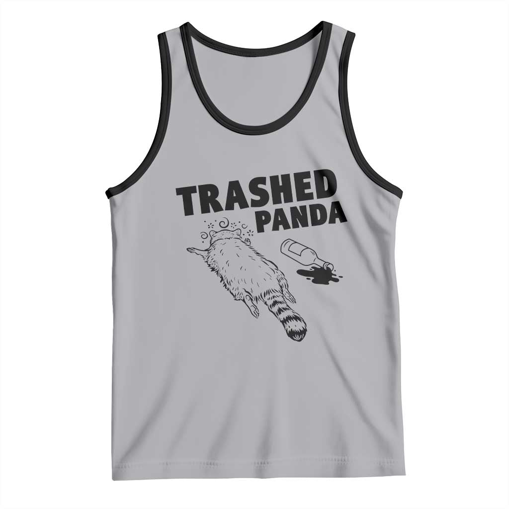 Funny Trashed Panda Tank Top Drunk Raccoon Meme Hot Mess TS02 Athletic Heather Black Print Your Wear