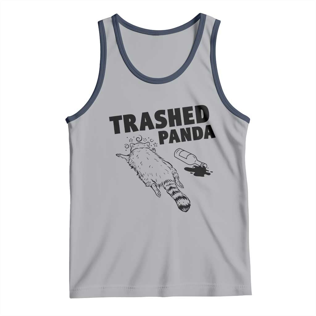 Funny Trashed Panda Tank Top Drunk Raccoon Meme Hot Mess TS02 Athletic Heather Navy Print Your Wear
