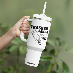Funny Trashed Panda Tumbler With Handle Drunk Raccoon Meme Hot Mess TS02 Print Your Wear