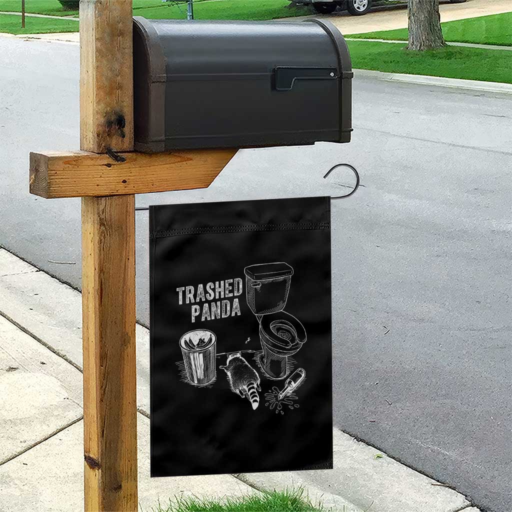 Funny Trashed Panda Garden Flag Drunk Raccoon in Toilet Meme Hot Mess TS02 Print Your Wear