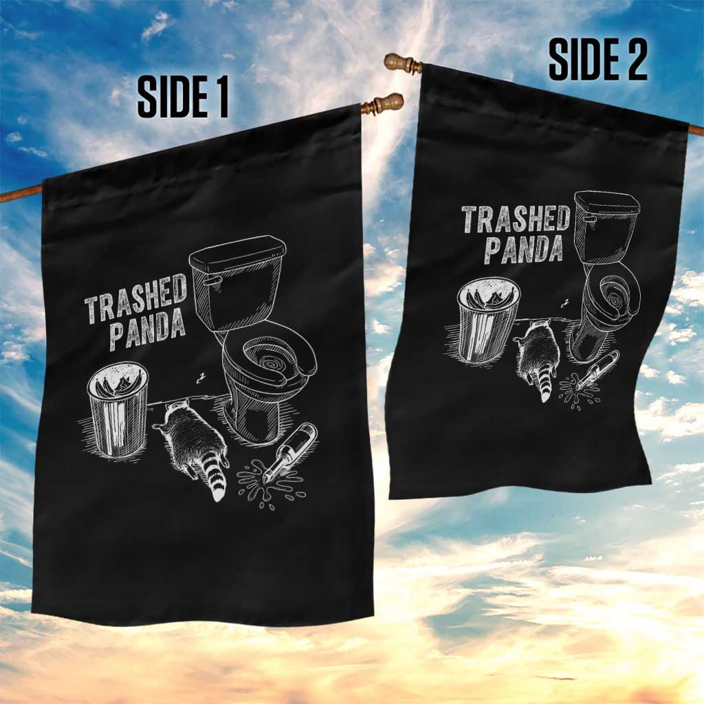 Funny Trashed Panda Garden Flag Drunk Raccoon in Toilet Meme Hot Mess TS02 Print Your Wear