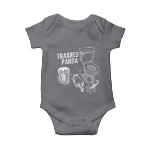 Funny Trashed Panda Baby Onesie Drunk Raccoon in Toilet Meme Hot Mess TS02 Charcoal Print Your Wear