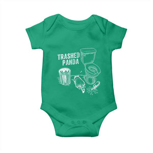 Funny Trashed Panda Baby Onesie Drunk Raccoon in Toilet Meme Hot Mess TS02 Irish Green Print Your Wear