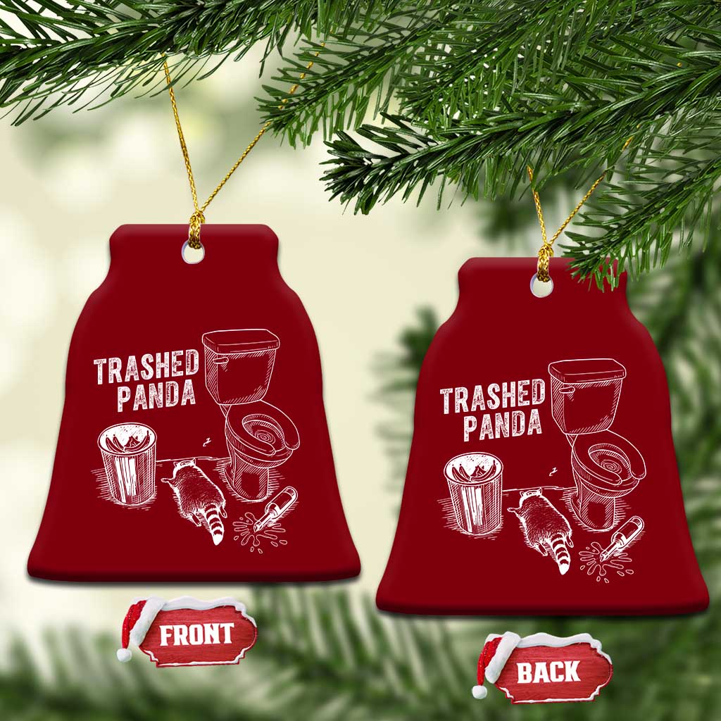 Funny Trashed Panda Ceramic Ornament Drunk Raccoon in Toilet Meme Hot Mess TS02 Print Your Wear