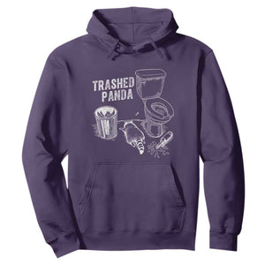 Funny Trashed Panda Hoodie Drunk Raccoon in Toilet Meme Hot Mess TS02 Purple Print Your Wear