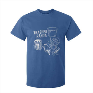 Funny Trashed Panda T Shirt For Kid Drunk Raccoon in Toilet Meme Hot Mess TS02 Royal Blue Print Your Wear