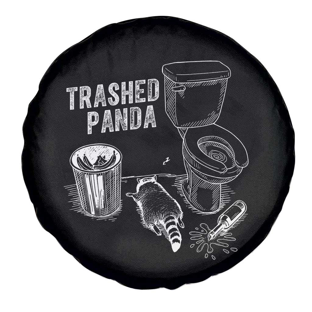 Funny Trashed Panda Spare Tire Cover Drunk Raccoon in Toilet Meme Hot Mess TS02 Print Your Wear