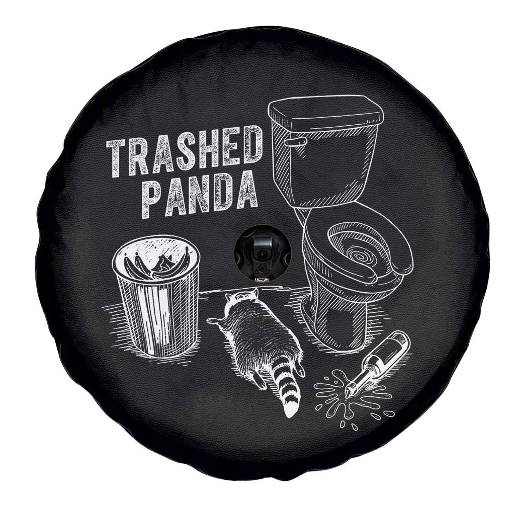 Funny Trashed Panda Spare Tire Cover Drunk Raccoon in Toilet Meme Hot Mess TS02 Print Your Wear