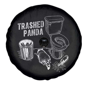 Funny Trashed Panda Spare Tire Cover Drunk Raccoon in Toilet Meme Hot Mess TS02 Print Your Wear
