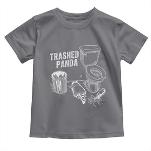 Funny Trashed Panda Toddler T Shirt Drunk Raccoon in Toilet Meme Hot Mess TS02 Charcoal Print Your Wear